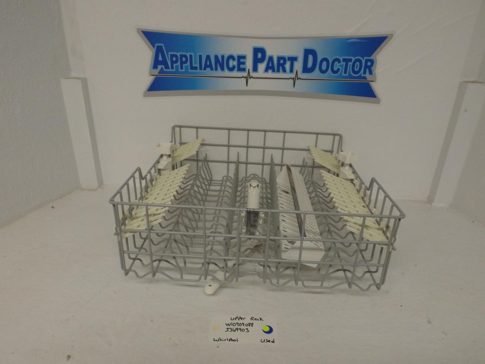 Whirlpool Dishwasher W10909088 3369903 Upper Rack Used Whirlpool Dishwasher W10909088 3369903 Upper Rack Used